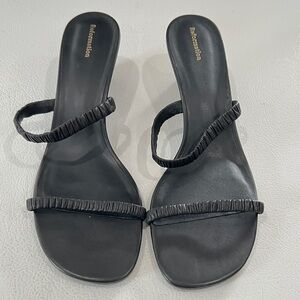 Reformation Elegant Black Sandals